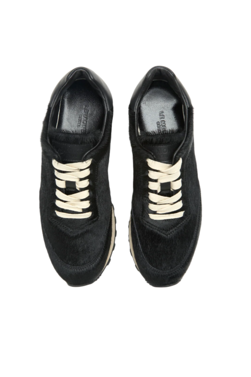 Slim Runner in Calf Hair - Black