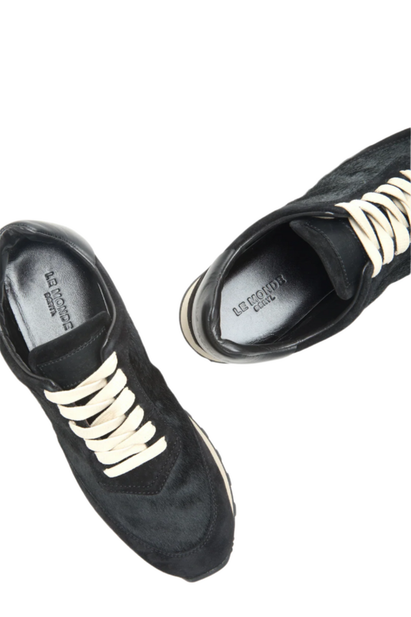 Slim Runner in Calf Hair - Black