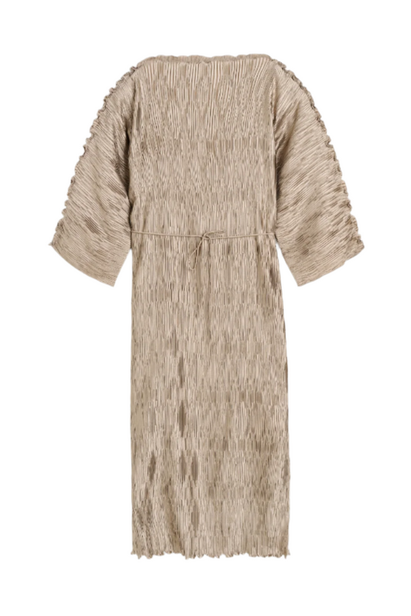 Trailado Pleated Maxi Dress - Cobblestone