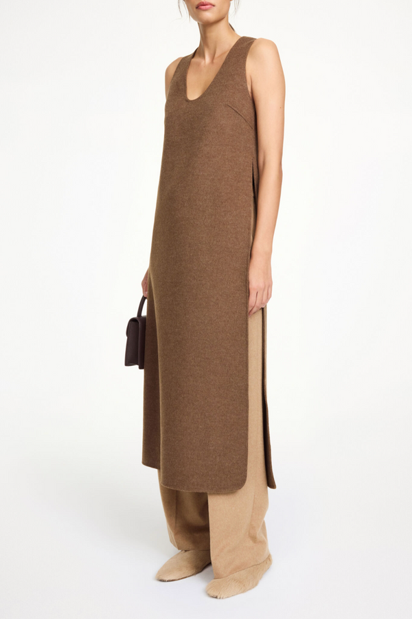 Florence Tunic Top - Dark Brown Melange