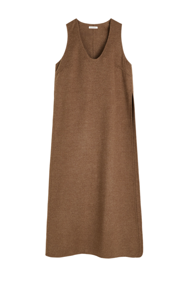 Florence Tunic Top - Dark Brown Melange