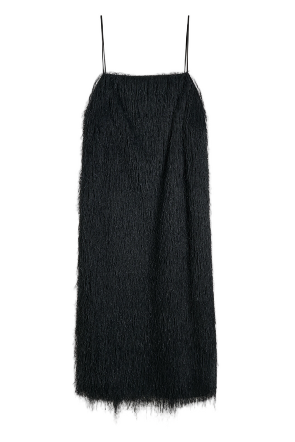 Ledo Fringe Mini Dress - Black
