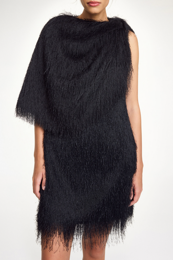 Pinla Fringes Cape - Black