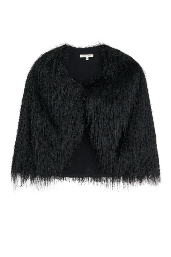 Pinla Fringes Cape - Black