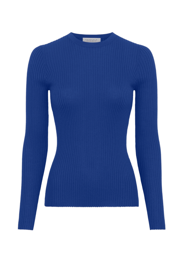 Browning Knit Sweater in Cashmere Silk - Cobalt