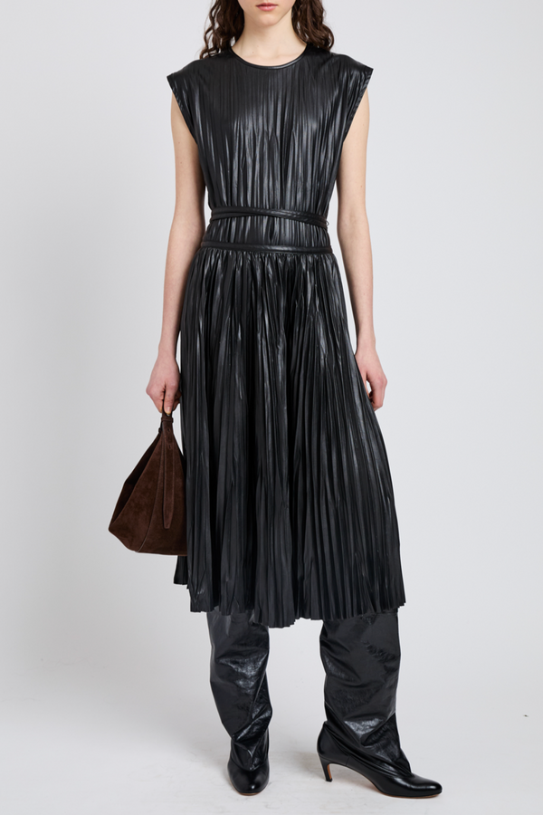 Rosalyn Skirt in Faux Leather - Black