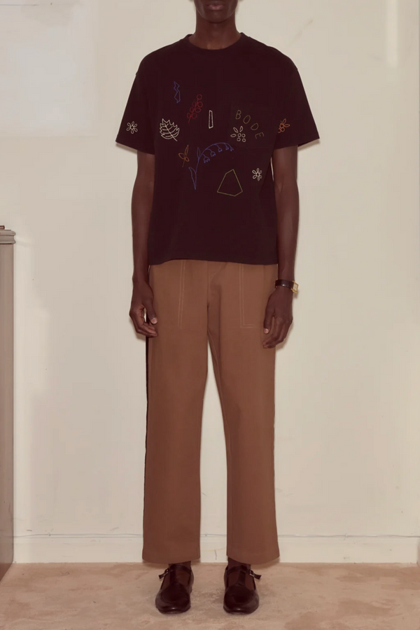 Embroidered Field Tee - Black