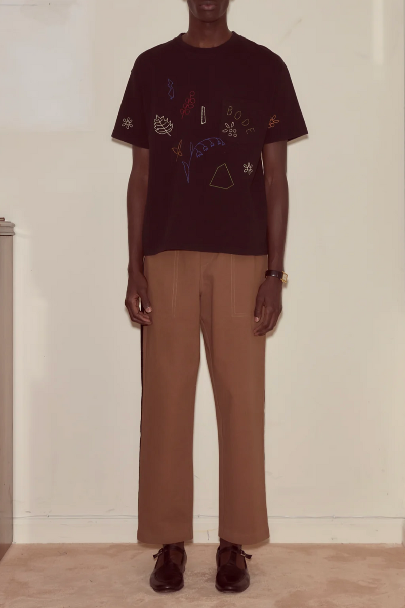 Embroidered Field Tee - Black