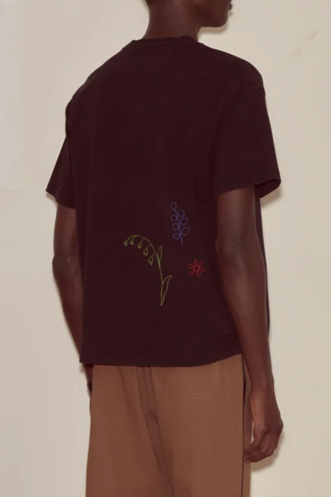 Embroidered Field Tee - Black