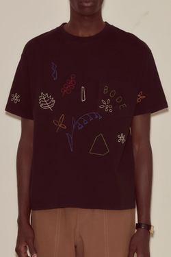 Embroidered Field Tee - Black