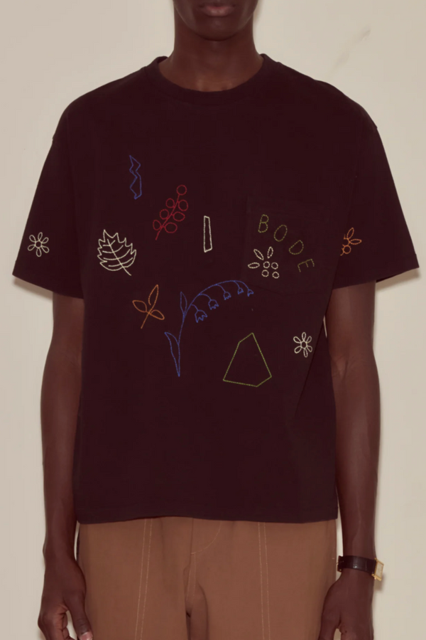 Embroidered Field Tee - Black
