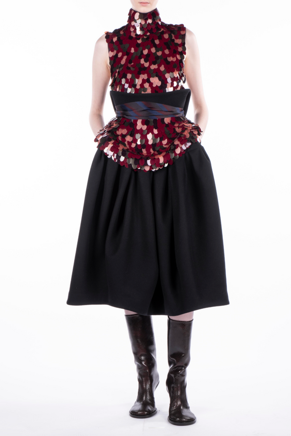 Carmasa Embellished Top - Burgundy