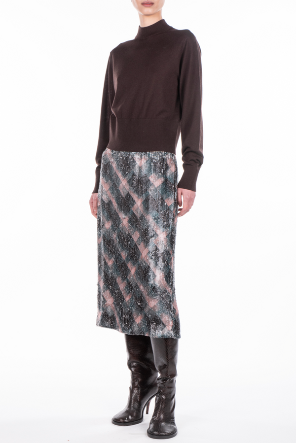 Ticha Turtleneck Sweater - Dark Brown
