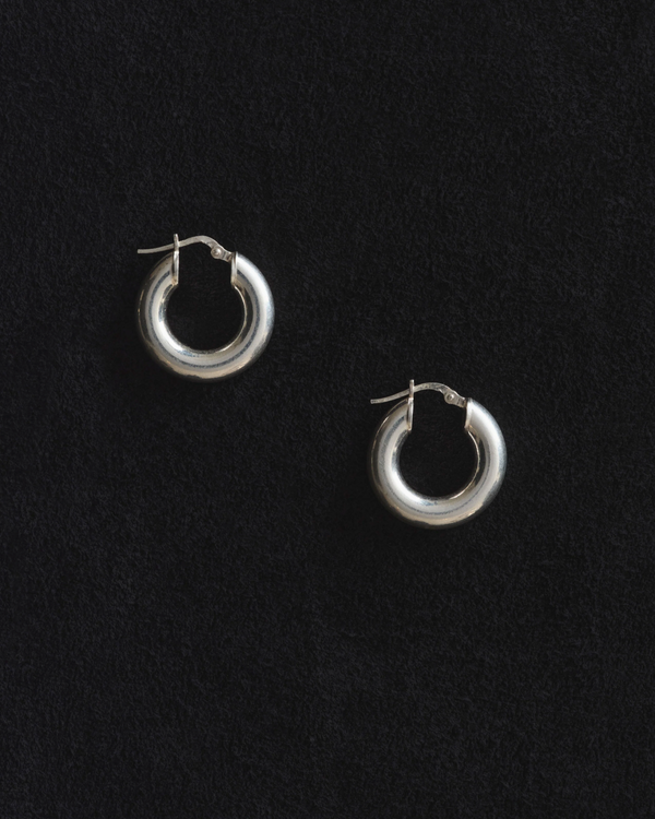 Tiny Everyday Hoops - Sterling Silver