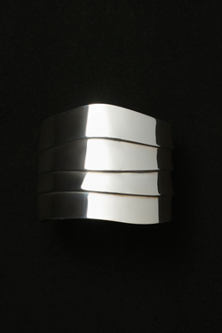 Medium Wave Cuff - Sterling Silver