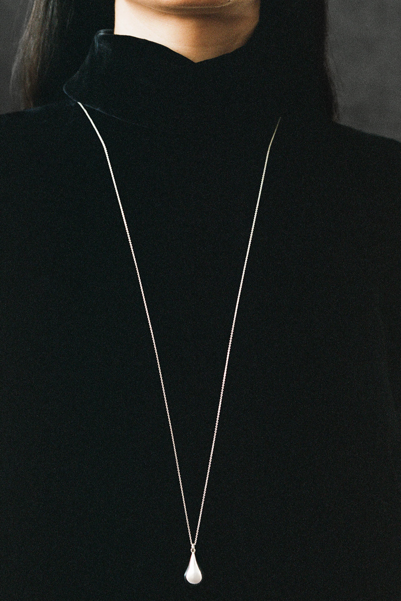 Dew Drop Necklace 37" - Sterling Silver