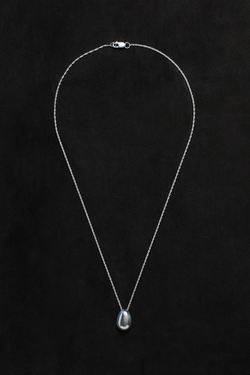 Tiny Egg Pendant - Sterling Silver