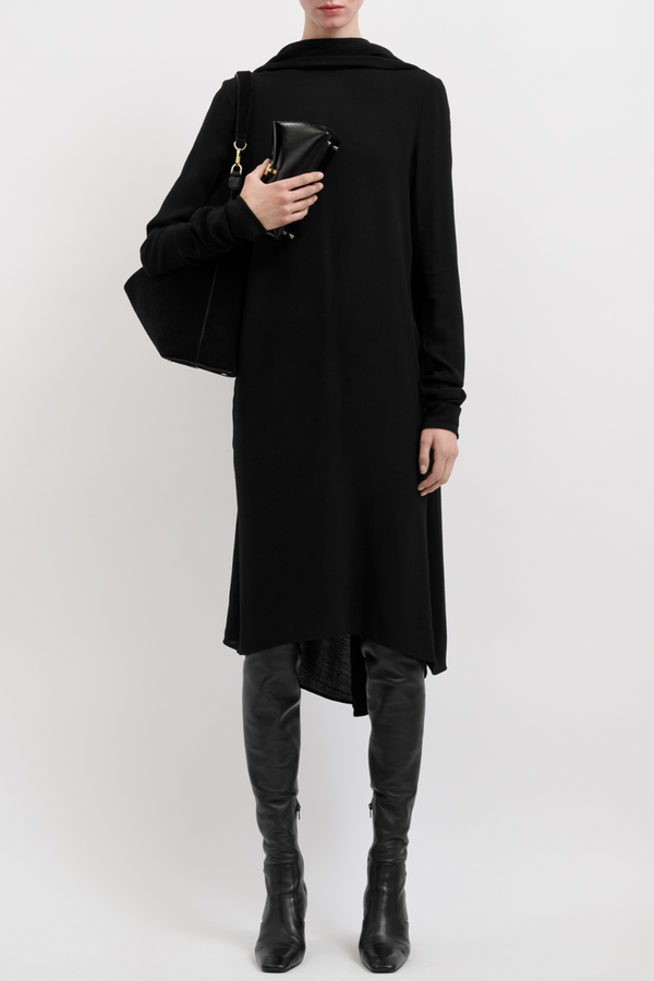 Coccoon Cape Dress - Black