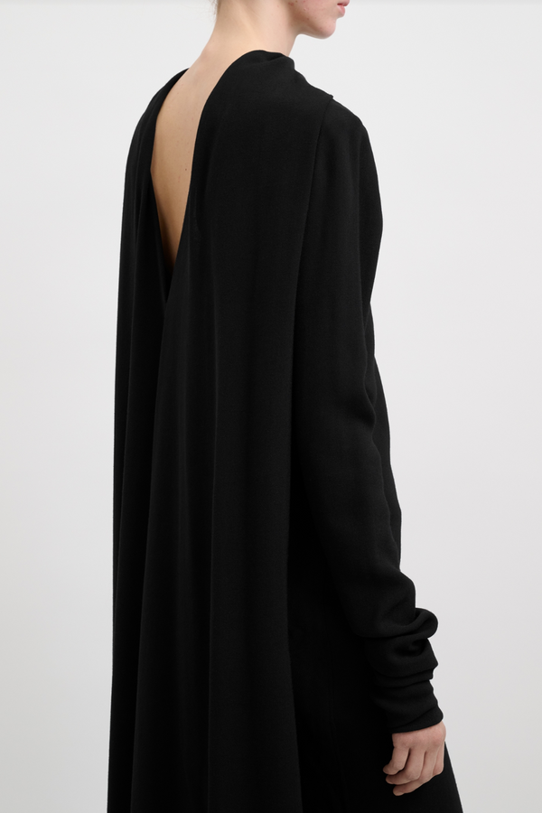 Coccoon Cape Dress - Black