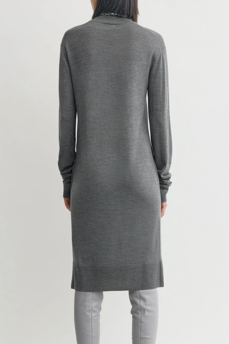 Turtleneck Dress - Mid Grey Melange