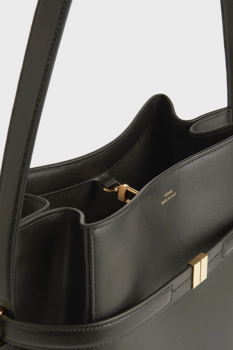 Belted Leather Bucket Bag - Bark