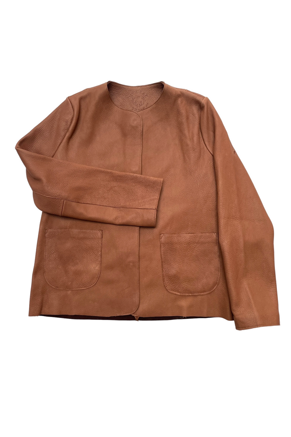 Yoko Cropped Jacket - Mahogany