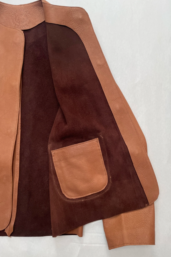 Yoko Cropped Jacket - Mahogany