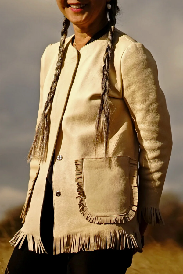 Richards Fringe Jacket - Smoke