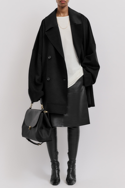 Oversized Doublé Jacket - Black