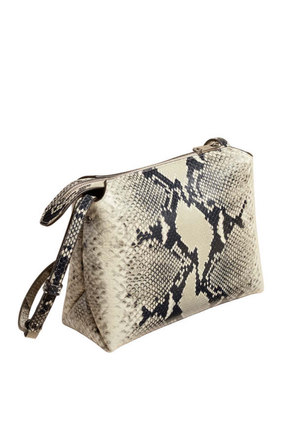 Lina Medium Crossbody Nag - Natural Python