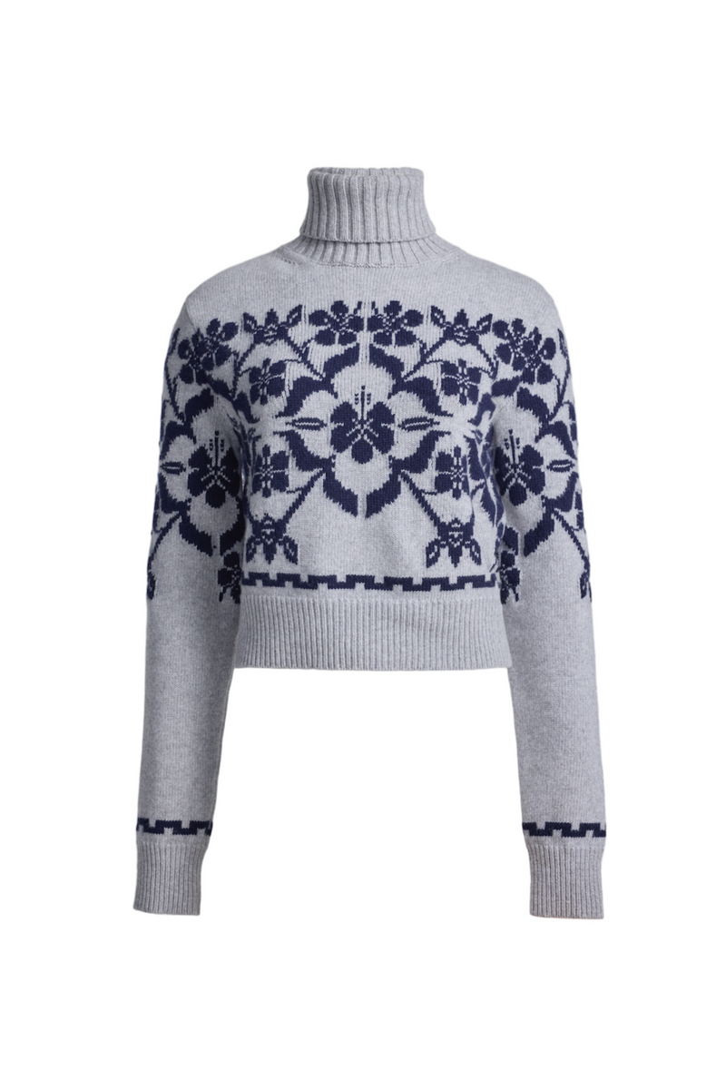 Zoe Fairisle Sweater - Charcoal