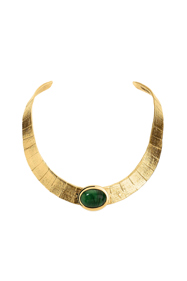 Athena Jade Collar - Gold