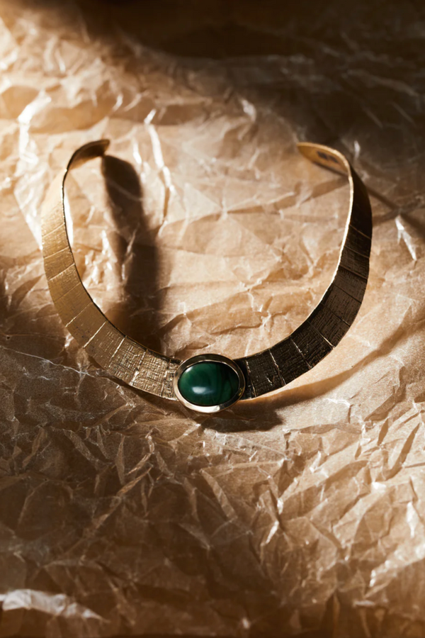 Athena Jade Collar - Gold
