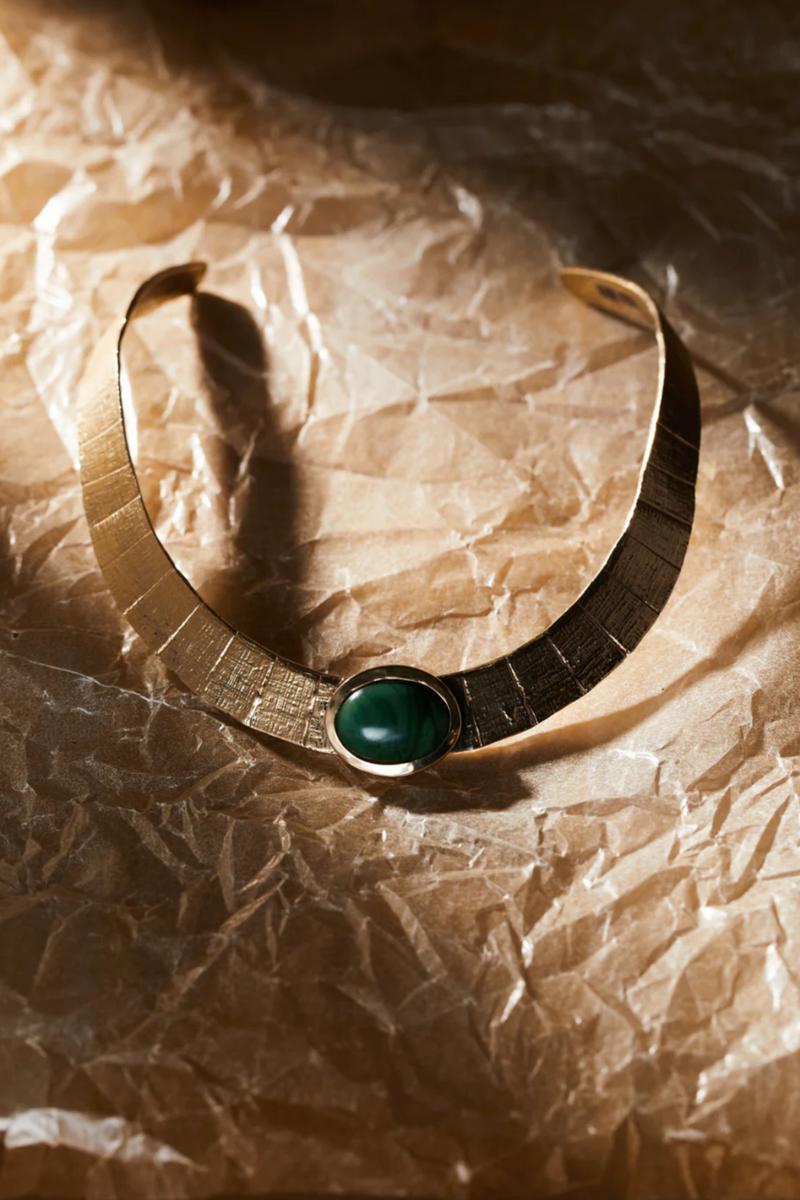 Athena Jade Collar - Gold