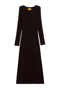 Wide Rib Dress - Burnt Cocoa