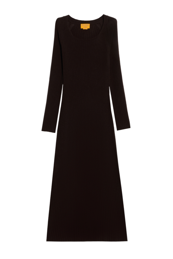 Wide Rib Dress - Burnt Cocoa