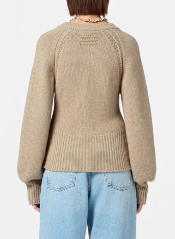 Sculpted Cardigan - Taupe