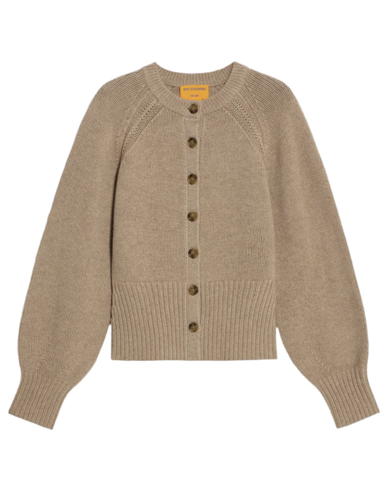 Sculpted Cardigan - Taupe