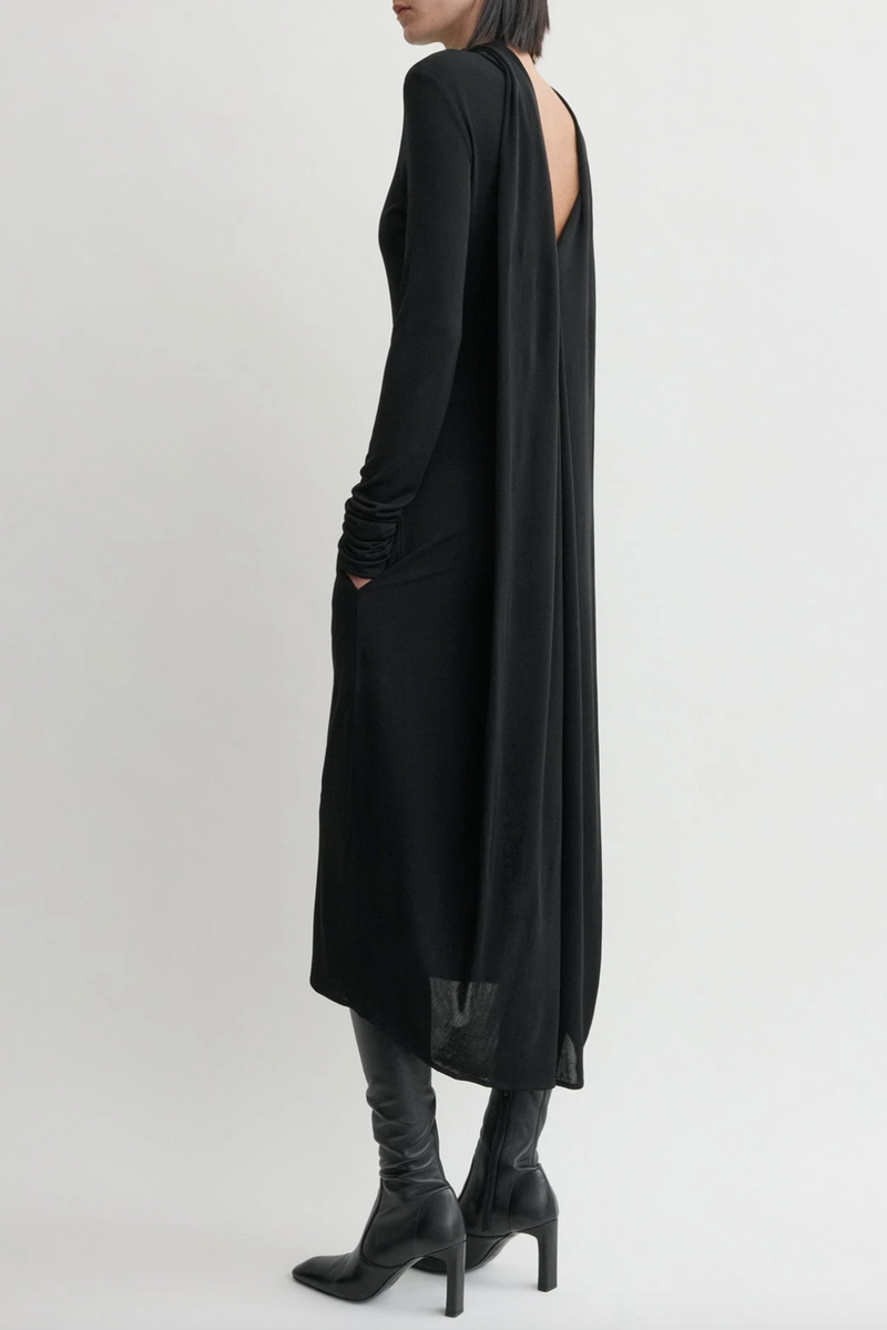 Cocoon Cape Dress - Black