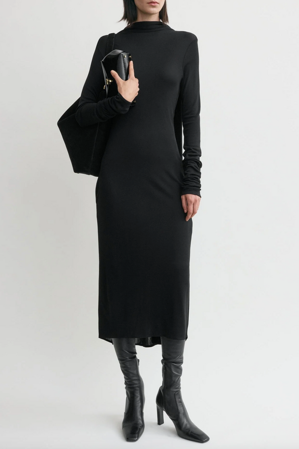 Cocoon Cape Dress - Black