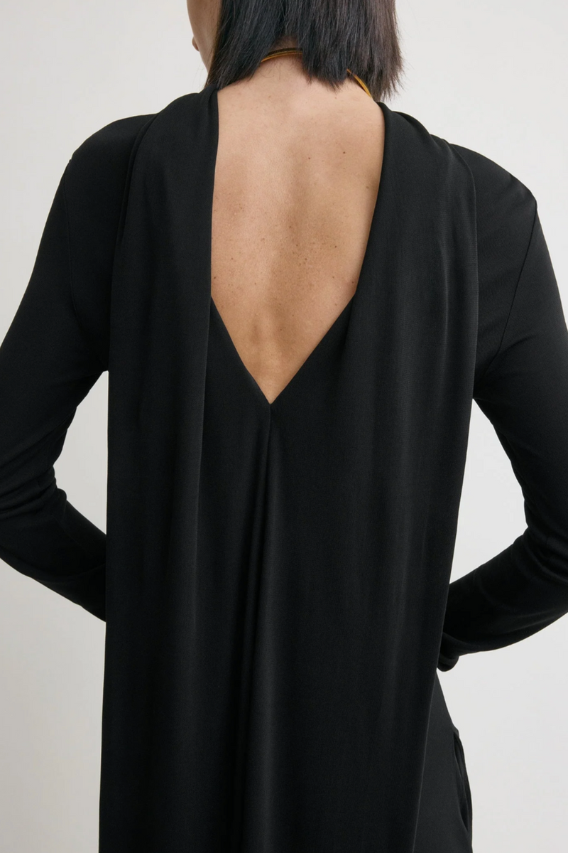 Cocoon Cape Dress - Black