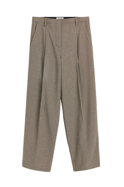 Elsa Wide Leg Trousers - Mixed Weave Beige