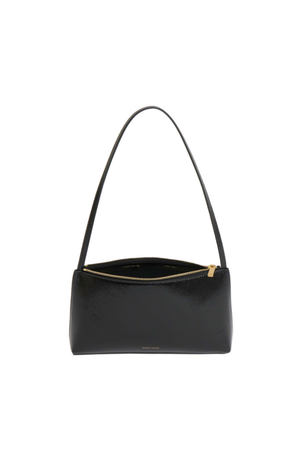 Gaia Shoulder Bag in Patent - Black