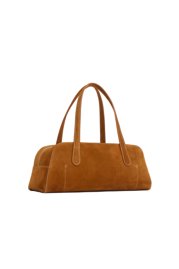 Helios Bag in Suede - Saddle
