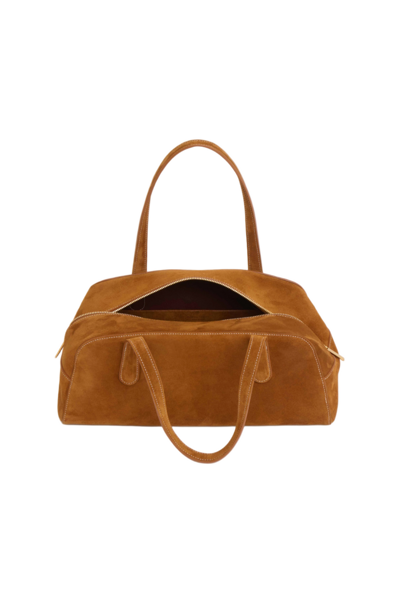 Helios Bag in Suede - Saddle