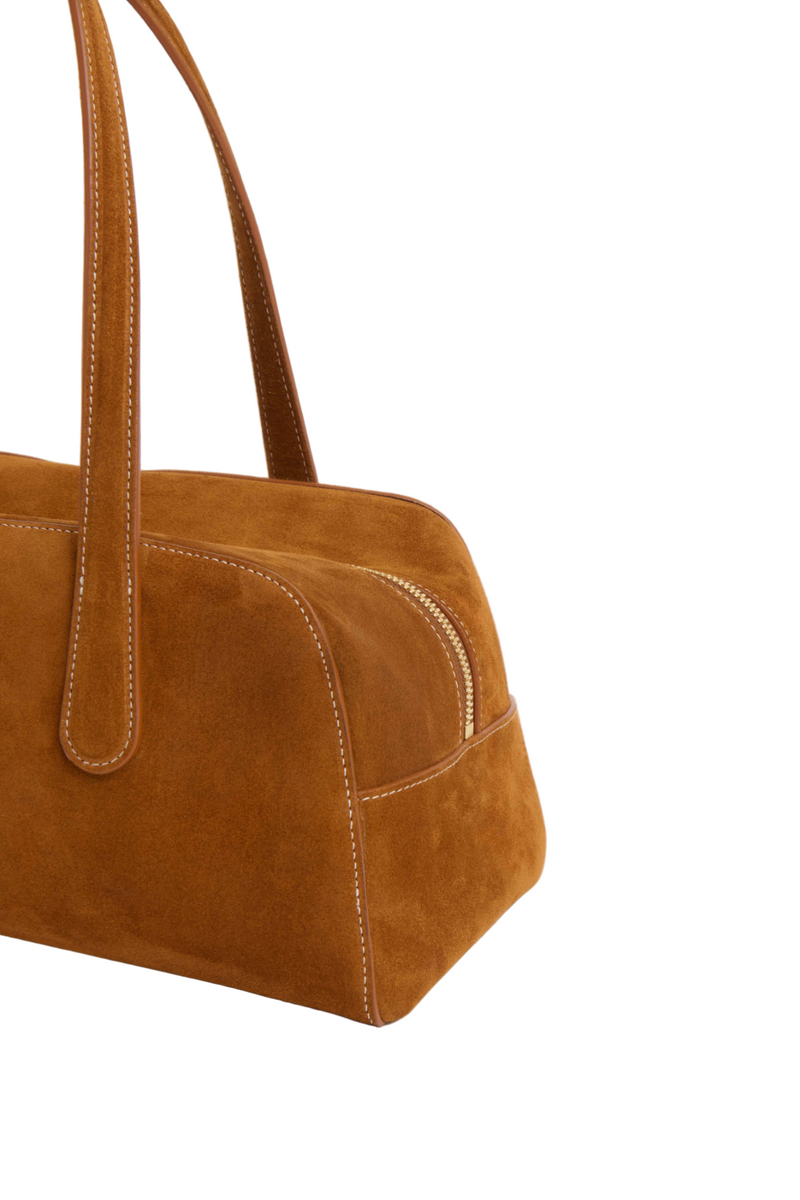 Helios Bag in Suede - Saddle