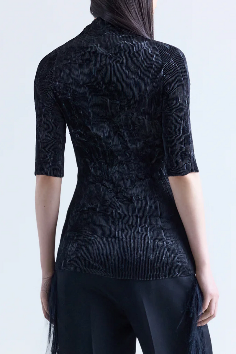 Dahlia Pleated Top - Black