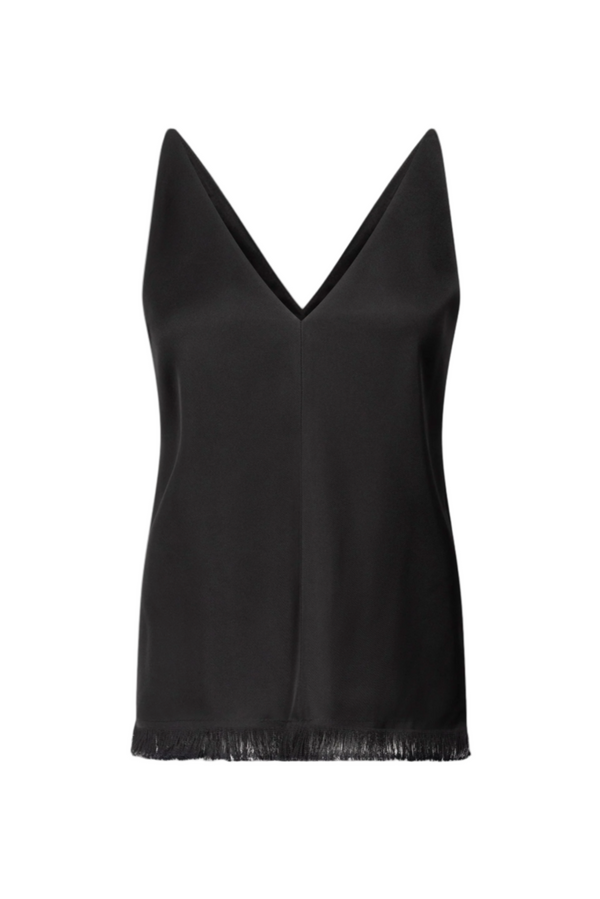 Emory Frayed Top - Black