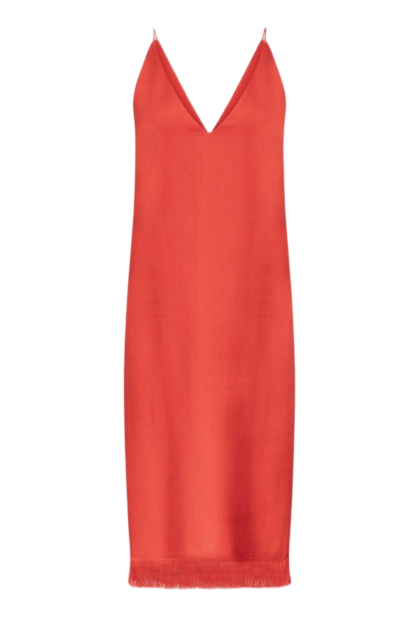 Bella Short V-Neck Dress - Vermillion