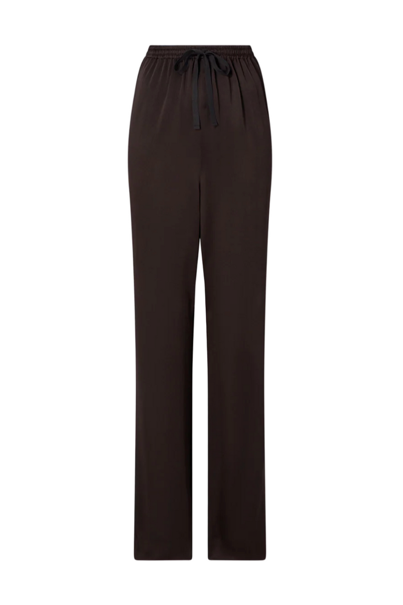 The Slouch Pants in Satin - Espresso